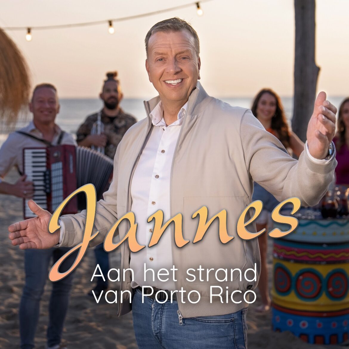 Jannes aan het strand van Porto Rico