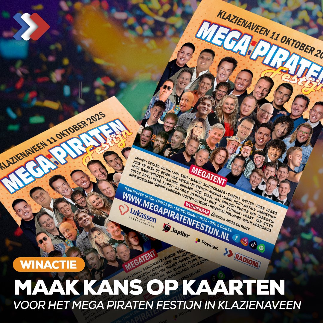 Mega Piraten Festijn Klazienaveen kaarten winnen